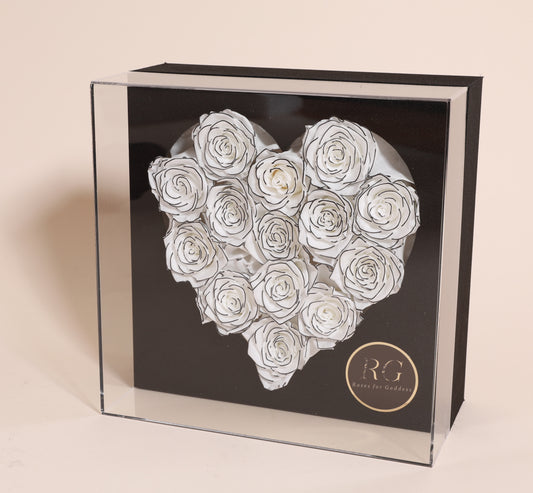 Framed Heart - White Pop Art