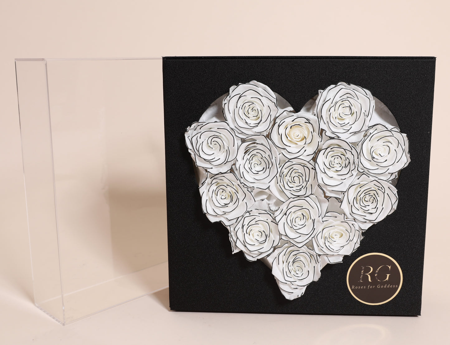 Framed Heart - White Pop Art