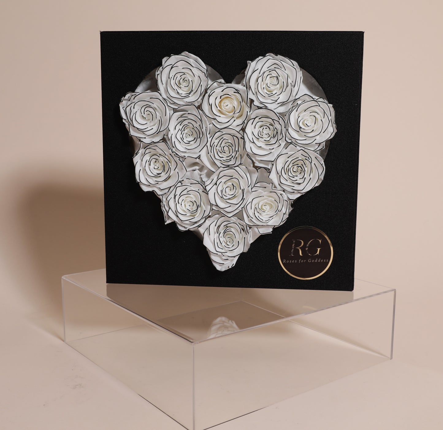 Framed Heart - White Pop Art