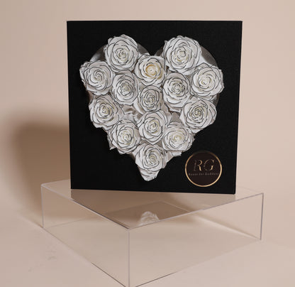 Framed Heart - White Pop Art